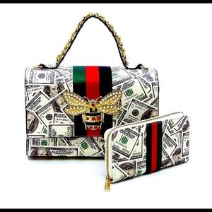 100 Dollar Bill C-Note Queen Bee Stripe 2-in-1